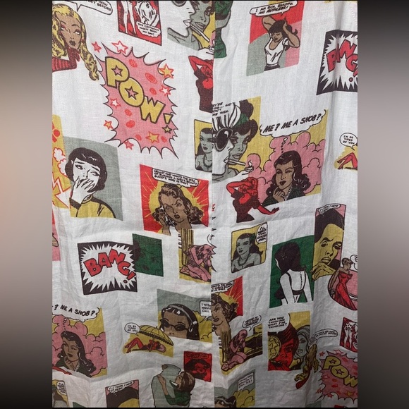 New! Reformation Jessi Linen Comic Book Mini Dress 💋📰 size 4 - Picture 15 of 15